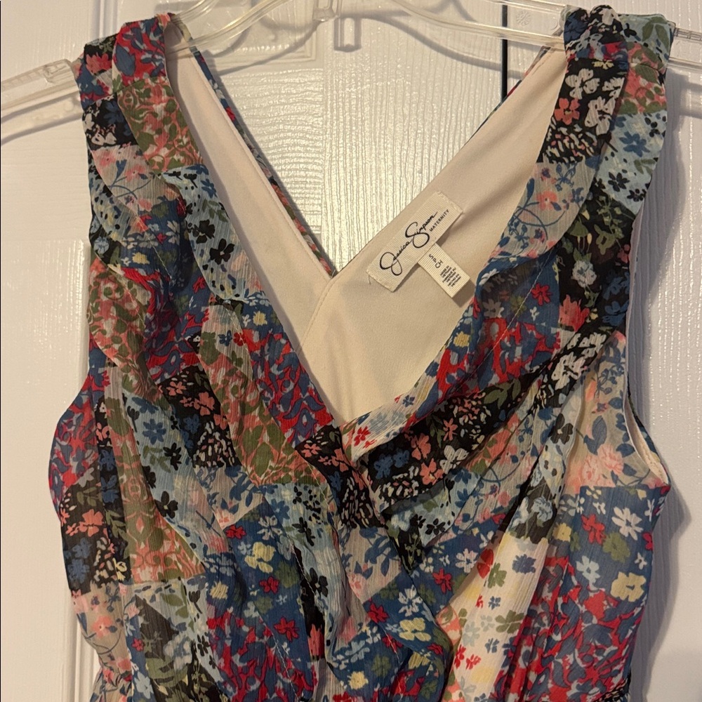 Jessica Simpson Floral Patchwork Maternity Dress Spring Summer Small - Picture 2 of 2